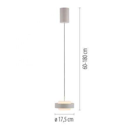 JUST LIGHT Kolekce Schöner Wohnen LED závěsné svítidlo Elmo, písková barva Comfort Lift 3000K