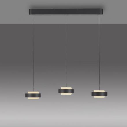 JUST LIGHT Kolekce Schöner Wohnen, LED závěsné svítidlo ELMO černé 3000K