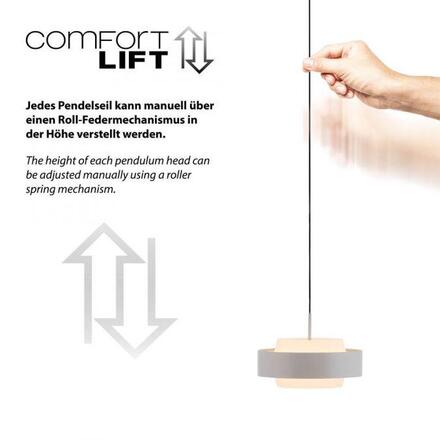 JUST LIGHT Kolekce Schöner Wohnen, LED závěsné svítidlo ELMO písková barva 3000K