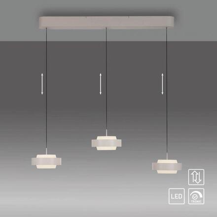JUST LIGHT Kolekce Schöner Wohnen, LED závěsné svítidlo ELMO písková barva 3000K