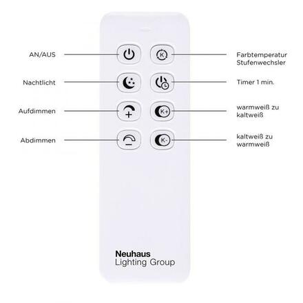 LEUCHTEN DIREKT is JUST LIGHT LED stropní svítidlo hranaté v černé s nastavitelou barvou světla a funkcí stmívání 2700-5000K