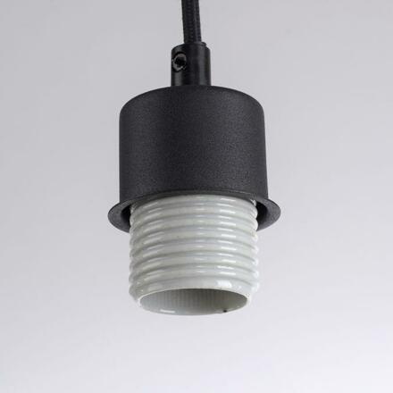 LEUCHTEN DIREKT is JUST LIGHT stolní lampa černá s imitací dřeva šňůrový vypínač IP20 do interiéru LD 14184-16