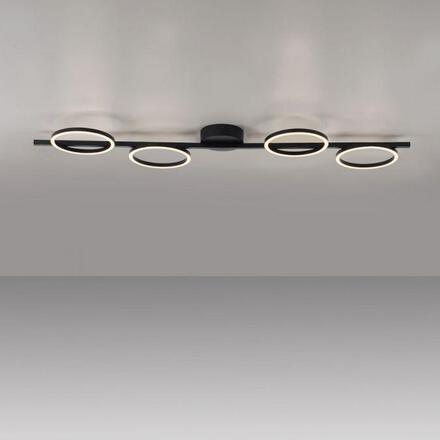 JUST LIGHT Kolekce Schöner Wohnen LED stropní svítidlo MINI RITUS, černá, stmívatelné, krokově stmívatelné 3000K