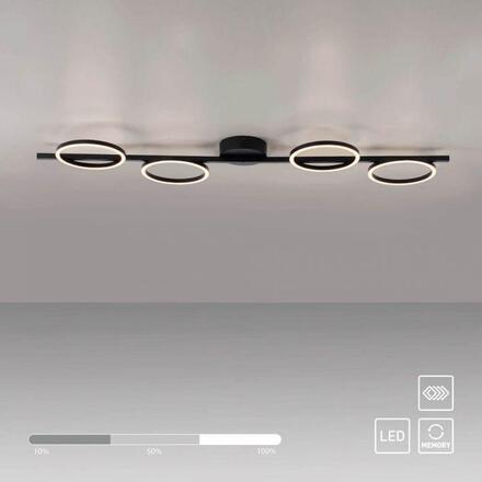 JUST LIGHT Kolekce Schöner Wohnen LED stropní svítidlo MINI RITUS, černá, stmívatelné, krokově stmívatelné 3000K
