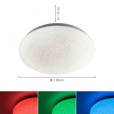 LEUCHTEN DIREKT is JUST LIGHT LED stropní svítidlo, bílé, průměr  39cm, moderní design RGB+3000K LD 14242-16