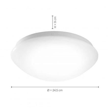 LEUCHTEN DIREKT is JUST LIGHT LED stropní svítidlo, bílé, kruhové, kryt z umělé hmoty 3000K LD 14243-16