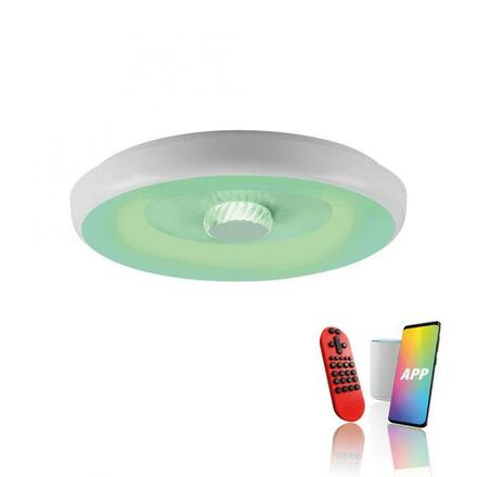 JUST LIGHT LED stropní svítidlo bílé s křišťálovým efektem, dálkové ovládání, Tuya, stmívatelné s aplikací RGB/2700-5000K