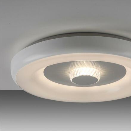 JUST LIGHT LED stropní svítidlo bílé s křišťálovým efektem, dálkové ovládání, Tuya, stmívatelné s aplikací RGB/2700-5000K