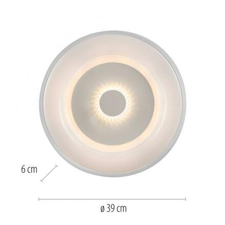 JUST LIGHT LED stropní svítidlo bílé s křišťálovým efektem, dálkové ovládání, Tuya, stmívatelné s aplikací RGB/2700-5000K