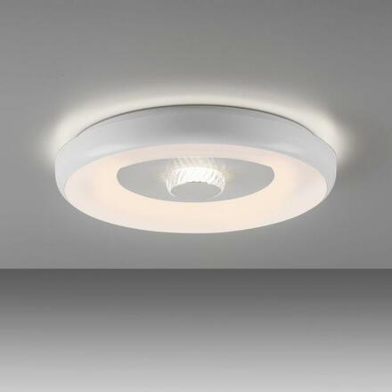 JUST LIGHT LED stropní svítidlo bílé s křišťálovým efektem, dálkové ovládání, Tuya, stmívatelné s aplikací RGB/2700-5000K