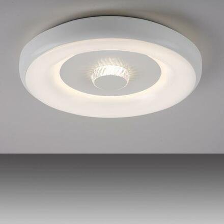 JUST LIGHT LED stropní svítidlo bílé s křišťálovým efektem, dálkové ovládání, Tuya, stmívatelné s aplikací RGB/2700-5000K