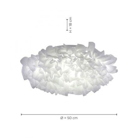LEUCHTEN DIREKT is JUST LIGHT LED stropní svítidlo, Naomi, látkové stínidlo, bílé, CCT, pr.49cm MEDION RGB+2700-5000K