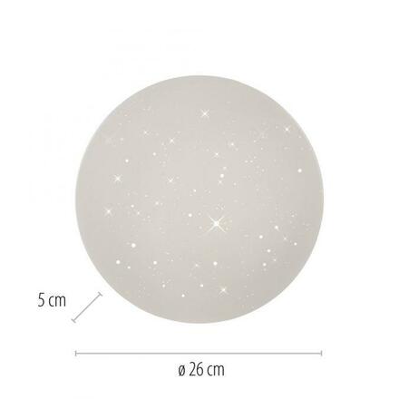 JUST LIGHT LED stropní svítidlo bílé hvězdné nebe kruhové průměr 26cm do ložnice 4000K