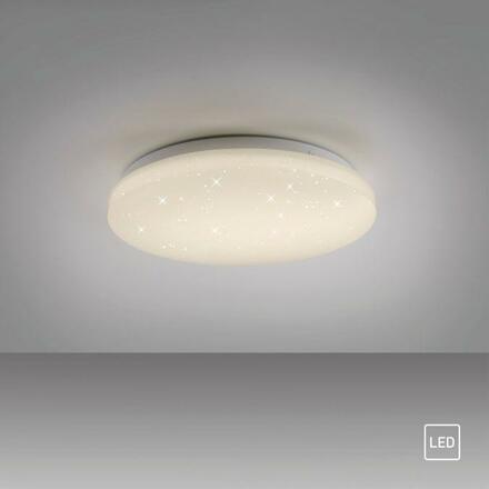 JUST LIGHT LED stropní svítidlo bílé hvězdné nebe kruhové průměr 26cm do ložnice 4000K
