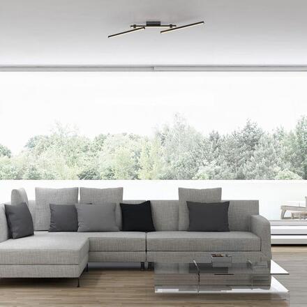 JUST LIGHT Kolekce Schöner Wohnen LED stropní svítidlo STRAIGHT, černá, nastavitelná ramena 3000K