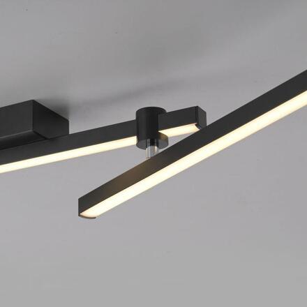 JUST LIGHT Kolekce Schöner Wohnen LED stropní svítidlo STRAIGHT, černá, nastavitelná ramena 3000K