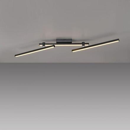 JUST LIGHT Kolekce Schöner Wohnen LED stropní svítidlo STRAIGHT, černá, nastavitelná ramena 3000K