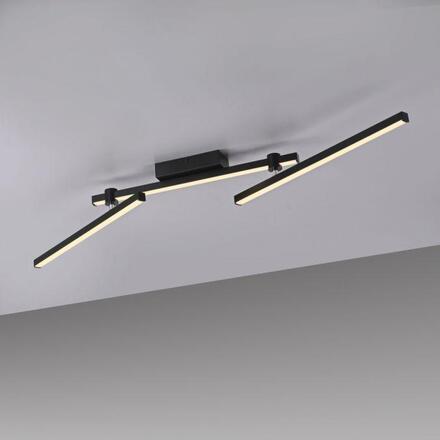 JUST LIGHT Kolekce Schöner Wohnen LED stropní svítidlo STRAIGHT, černá, nastavitelná ramena 3000K