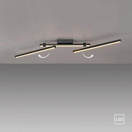 JUST LIGHT Kolekce Schöner Wohnen LED stropní svítidlo STRAIGHT, černá, nastavitelná ramena 3000K