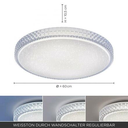 LEUCHTEN DIREKT is JUST LIGHT LED stropní svítidlo, kruhové, transparentní 2700-5000K LD 14372-00