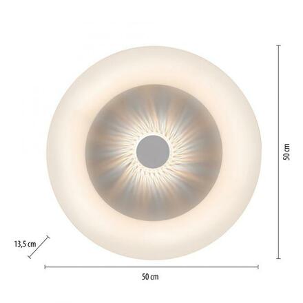 LEUCHTEN DIREKT is JUST LIGHT LED stropní svítidlo bílé kruhové 50x50 křišťálový efekt stmívatelné CCT 2700-5000K LD 14383-16