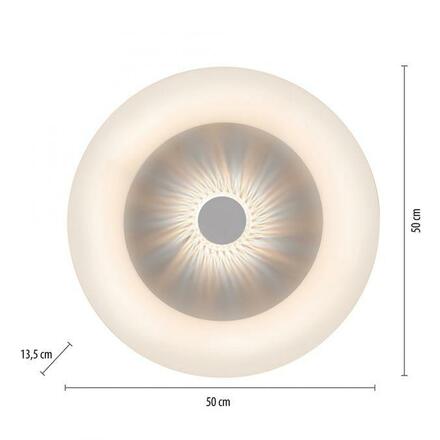 LEUCHTEN DIREKT is JUST LIGHT LED stropní svítidlo bílé kruhové 50x50 křišťálový efekt stmívatelné CCT 2700-5000K LD 14383-16