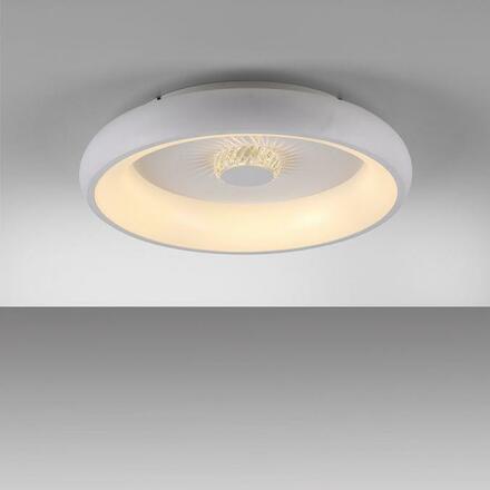 LEUCHTEN DIREKT is JUST LIGHT LED stropní svítidlo bílé šedá 50x50 kruhové křišťálový efekt stmívatelné CCT 2700-5000K LD 14384-16