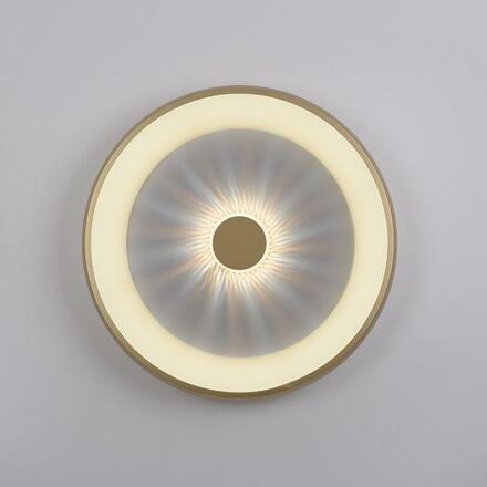 LEUCHTEN DIREKT is JUST LIGHT LED stropní svítidlo matná mosaz 61x61 kruhové křišťálový efekt stmívatelné CCT 2700-5000K LD 14386-60