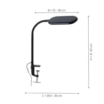 LEUCHTEN DIREKT is JUST LIGHT LED svítidlo se svorkou, černá, CCT, stmívatelné, do interiéru, IP20 3000-6000K