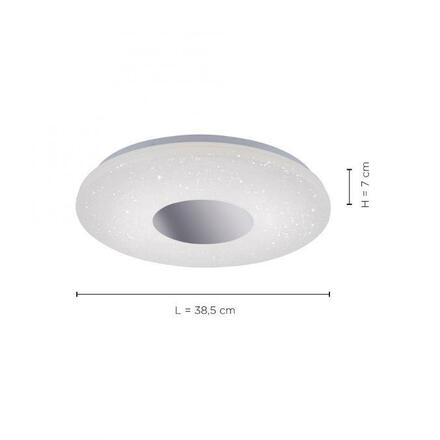 LEUCHTEN DIRECT LED stropní svítidlo, chrom, moderní design, průměr 38,5cm 3000K LD 14422-17