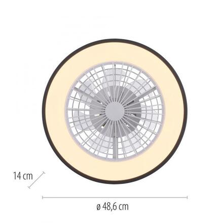JUST LIGHT LED stropní ventilátor CCT RGB změna barev dálkový ovladač RGB/2700-6500K
