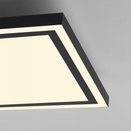 JUST LIGHT LED stropní svítidlo 30x30cm, černá, dálkové ovládání, stmívatelné, CCT ovládané přes aplikaci Tuya 2700-5000K