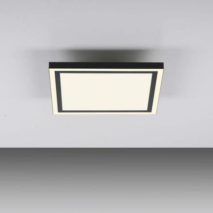 JUST LIGHT LED stropní svítidlo 30x30cm, černá, dálkové ovládání, stmívatelné, CCT ovládané přes aplikaci Tuya 2700-5000K