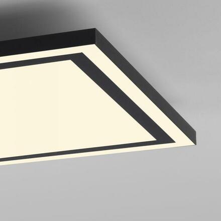 JUST LIGHT LED stropní svítidlo 45x45cm, černá, dálkové ovládání, CCT, ovládané přes aplikaci Tuya stmívatelné 2700-5000K