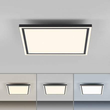 JUST LIGHT LED stropní svítidlo 45x45cm, černá, dálkové ovládání, CCT, ovládané přes aplikaci Tuya stmívatelné 2700-5000K