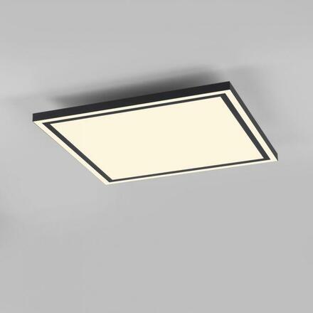 JUST LIGHT LED stropní svítidlo 45x45cm, černá, dálkové ovládání, CCT, ovládané přes aplikaci Tuya stmívatelné 2700-5000K