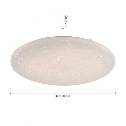 LEUCHTEN DIREKT is JUST LIGHT LED stropní svítidlo kruhové v bílé s hvězdným nebem a nastavitelnou barvou světla Smart Home MEDION RGB+3000-5000K