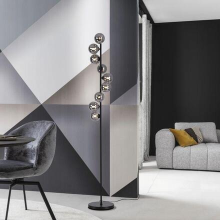 JUST LIGHT Kolekce Schöner Wohnen LED stojací svítidlo Dubai černé 9-ramenné 3000K