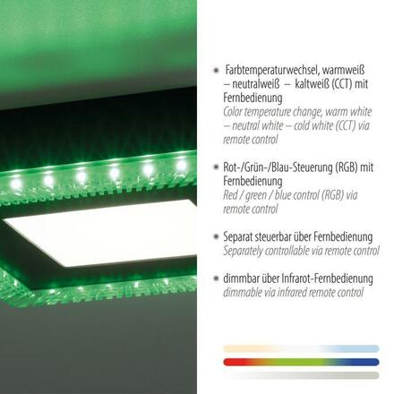 LEUCHTEN DIREKT is JUST LIGHT LED stropní svítidlo černé RGB, CCT stmívatelné s dálkovým ovládáním 2700-5000K LD 14510-18