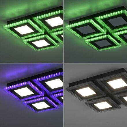 LEUCHTEN DIREKT is JUST LIGHT LED stropní svítidlo černé RGB barevné scény CCT stmívatelné 2700-5000K LD 14511-18