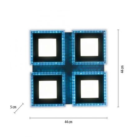 LEUCHTEN DIREKT is JUST LIGHT LED stropní svítidlo černé RGB barevné scény CCT stmívatelné 2700-5000K LD 14511-18