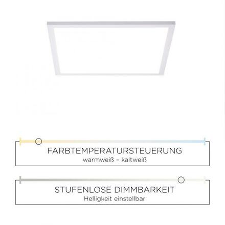 LEUCHTEN DIREKT is JUST LIGHT LED panel, stropní svítidlo ploché slim, úspora místa 2700-5000K LD 14532-16