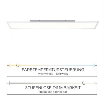 LEUCHTEN DIREKT is JUST LIGHT LED panel, stropní svítidlo, ploché, 120x30cm, bílé 2700-5000K LD 14533-16