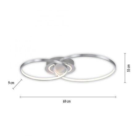 LEUCHTEN DIREKT is JUST LIGHT LED stropní svítidlo hliník otočné světelné kruhy samostatně vypínatelné 3000K LD 14540-95