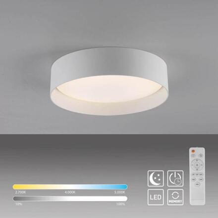 JUST LIGHT Kolekce Schöner Wohnen LED stropní svítidlo TAVOLI, bílé, kruhové 28,5cm, stmívatelné, dálkový ovladač 2700-6500K