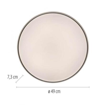 JUST LIGHT Kolekce Schöner Wohnen LED stropní svítidlo TAVOLI, bílé, kruhové 49cm, stmívatelné, dálkový ovladač 2700-6500K