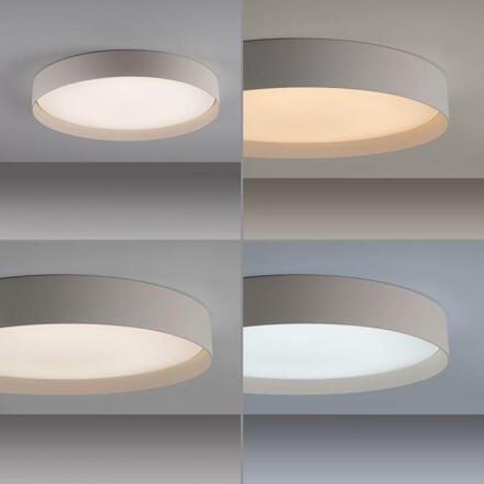 JUST LIGHT Kolekce Schöner Wohnen LED stropní svítidlo TAVOLI, písková barva, kruhové 49cm, CCT, dálkový ovladač 2700-6500K