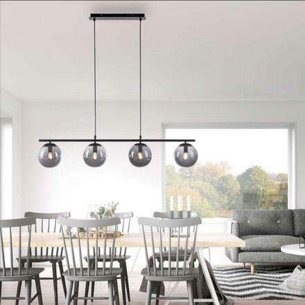 LEUCHTEN DIREKT is JUST LIGHT stropní svítidlo, černá, jednoduché, nadčasové, 4 ramenné