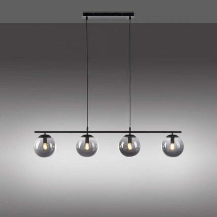 LEUCHTEN DIREKT is JUST LIGHT stropní svítidlo, černá, jednoduché, nadčasové, 4 ramenné