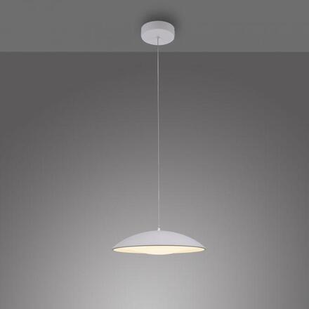 JUST LIGHT Kolekce Schöner Wohnen LED závěsné svítidlo LENTE, bílá, jednoramenné, stmívatelné, paměťová funkce, krokově stmívatelné 3000K